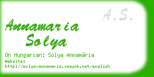 annamaria solya business card