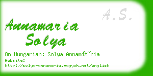 annamaria solya business card